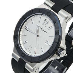 Bvlgari Silver Ceramic Diagono 102252 Automatic Men's Wristwatch 42 mm