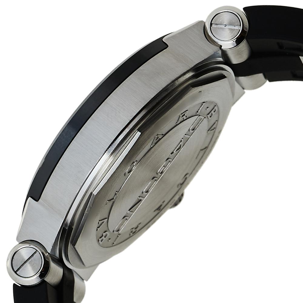 Bvlgari Silver Ceramic Diagono 102252 Automatic Men's Wristwatch 42 mm 2