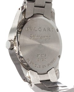 Bvlgari Silver Solo Tempo Quartz Watch
