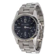 Bvlgari Silver Solo Tempo Quartz Watch