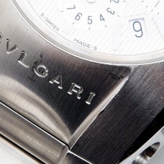 Bvlgari Silver Stainless Steel Ergon EG 35 S CH Men's Wristwatch 35 mm