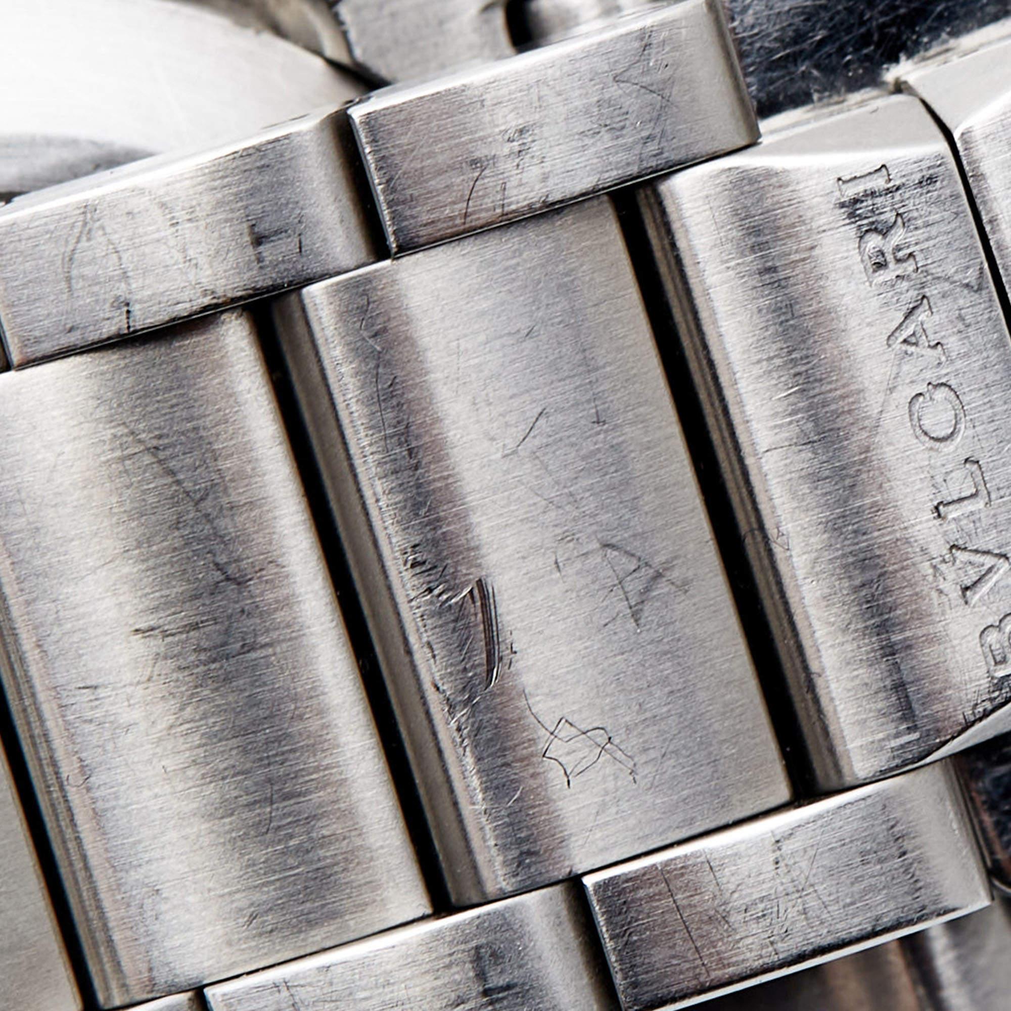 Contemporain Bvlgari Montre-bracelet pour homme Ergon EG 35 S CH en argent et acier inoxydable, 35 mm en vente
