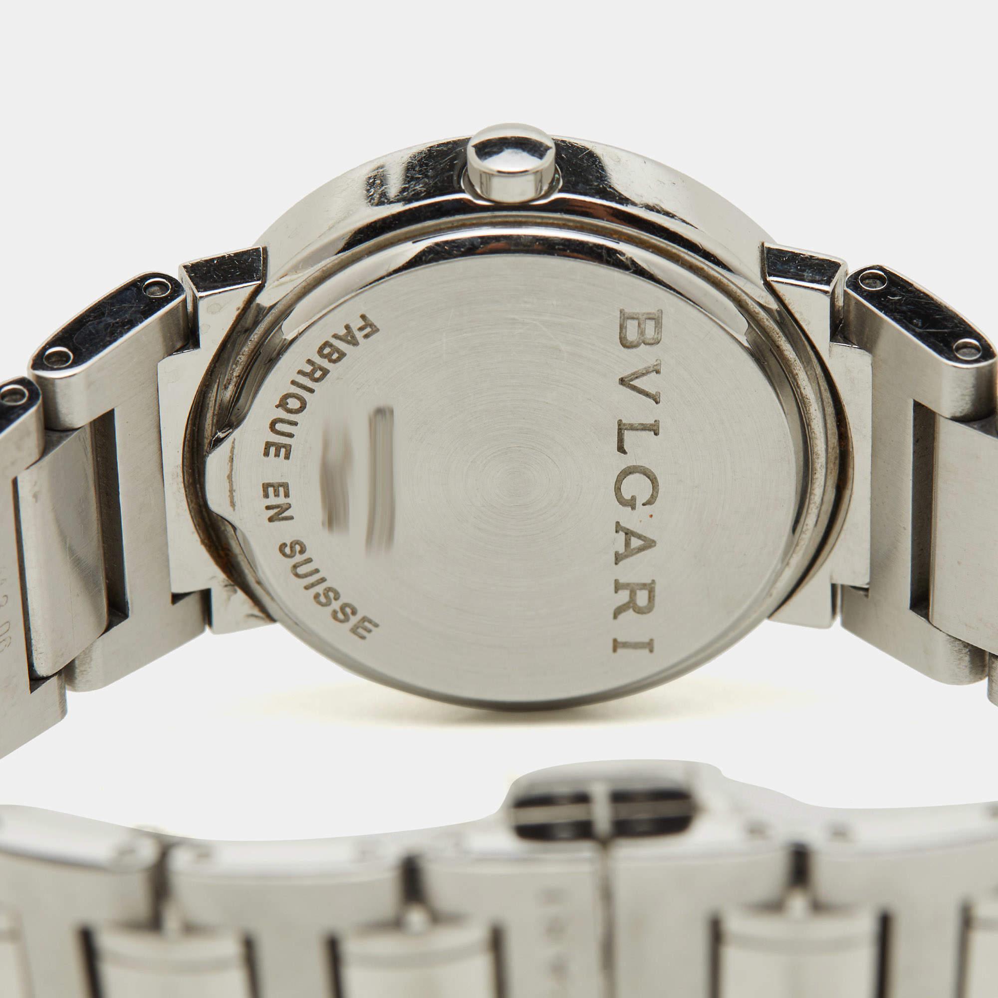 Bvlgari Silver White Bvlgari Bvlgari BB26SS Women's Wristwatch 26 mm 3