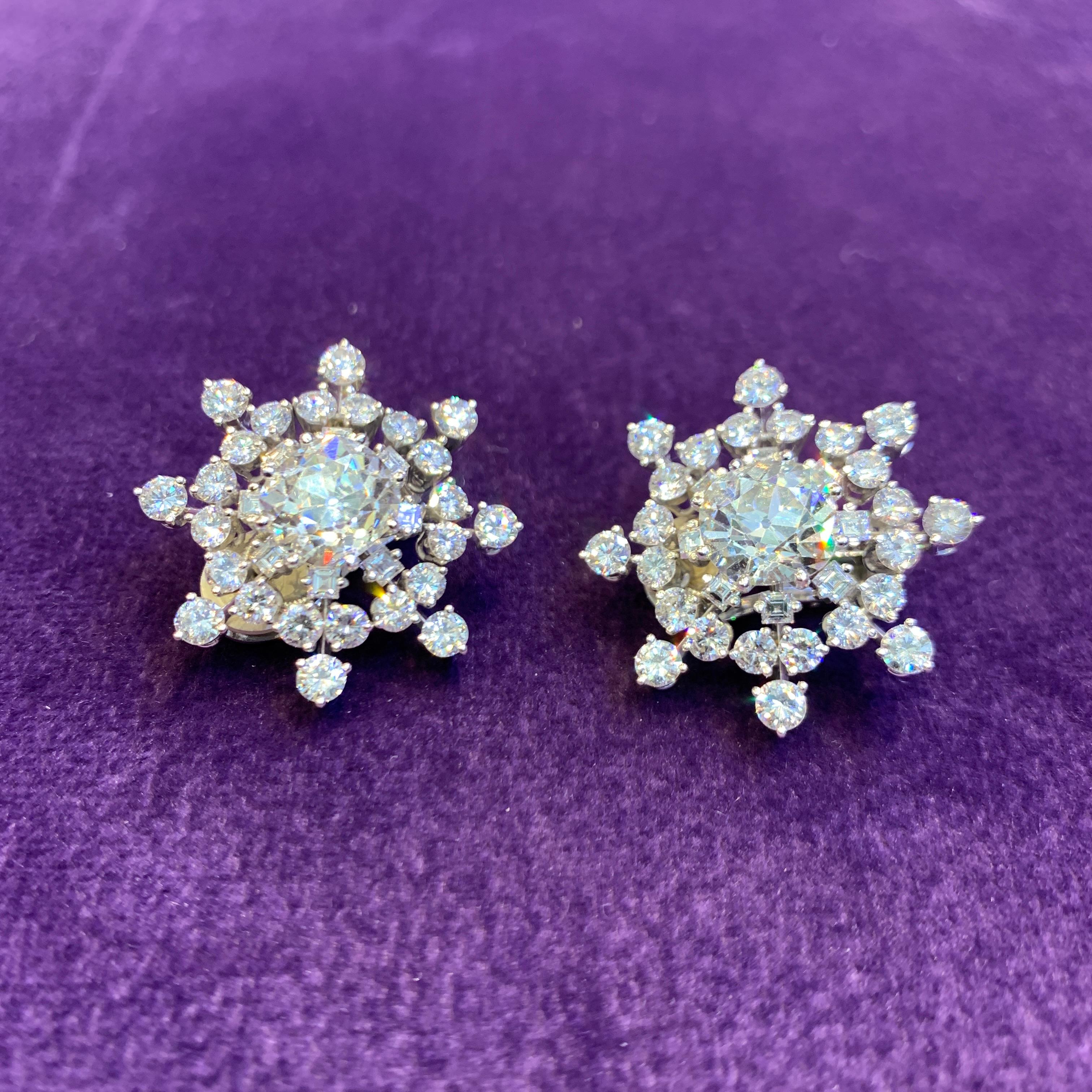 Women's Bvlgari Snowflake Diamond Earrings For Sale