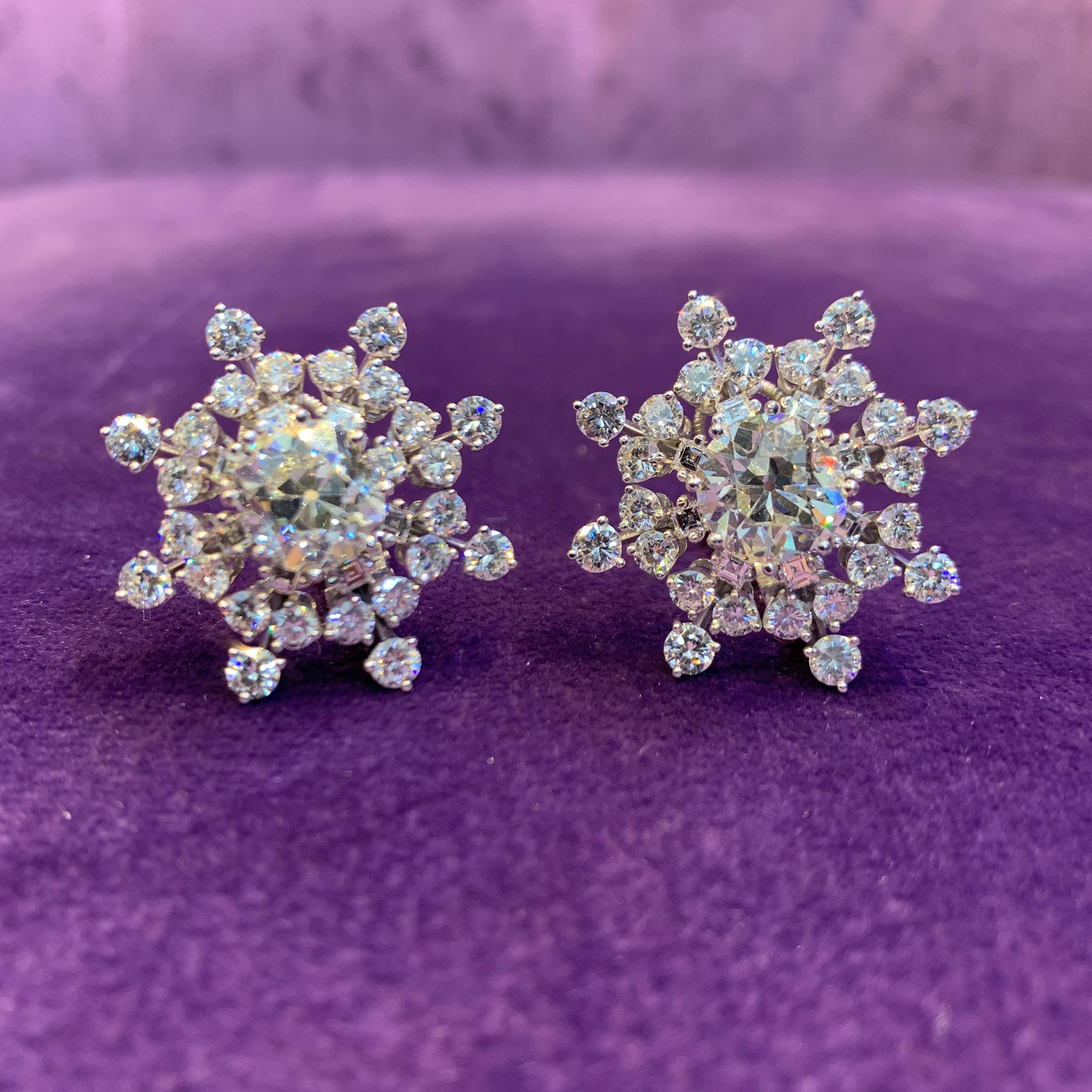 Bvlgari Snowflake Diamond Earrings For Sale 1