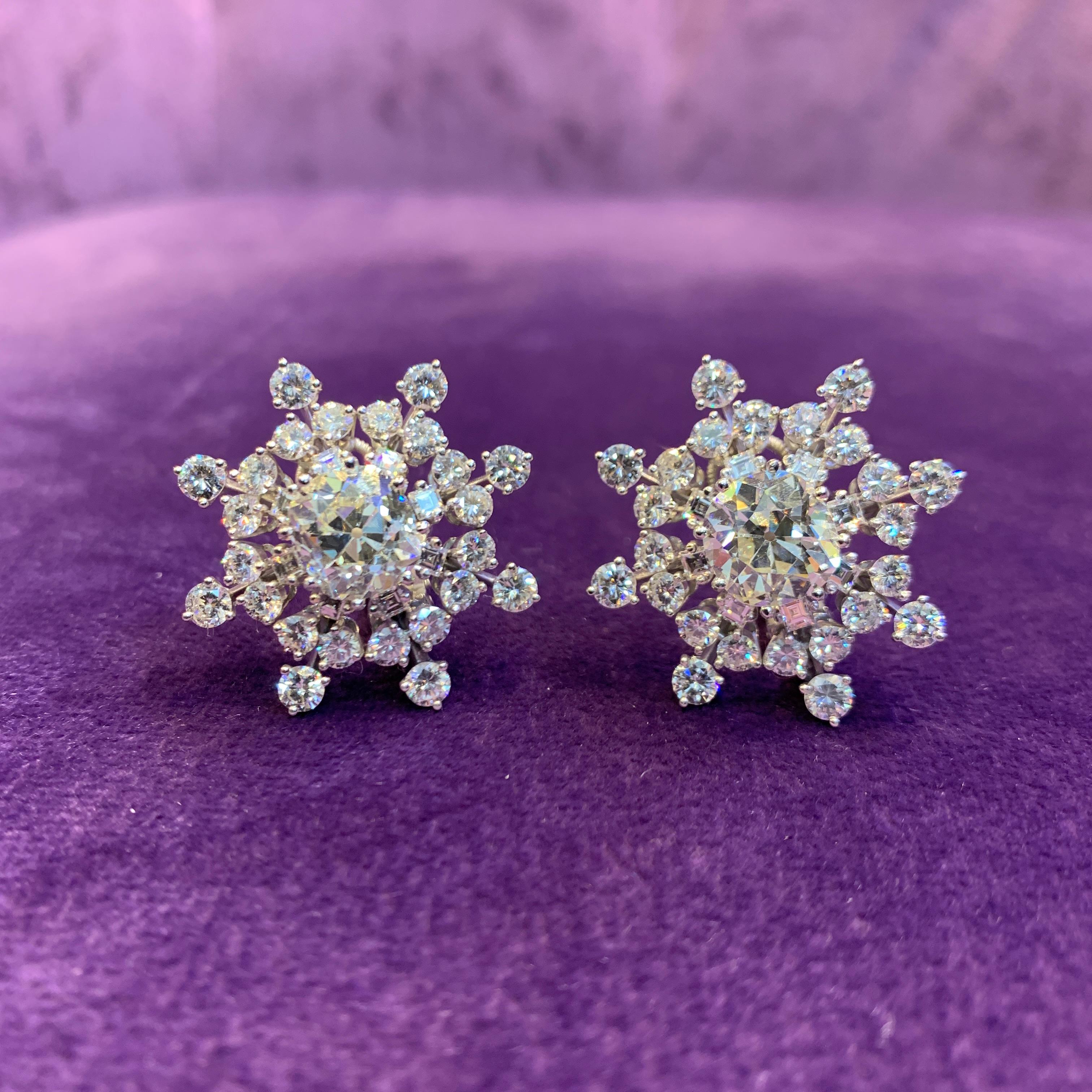 Bvlgari Snowflake Diamond Earrings For Sale 2