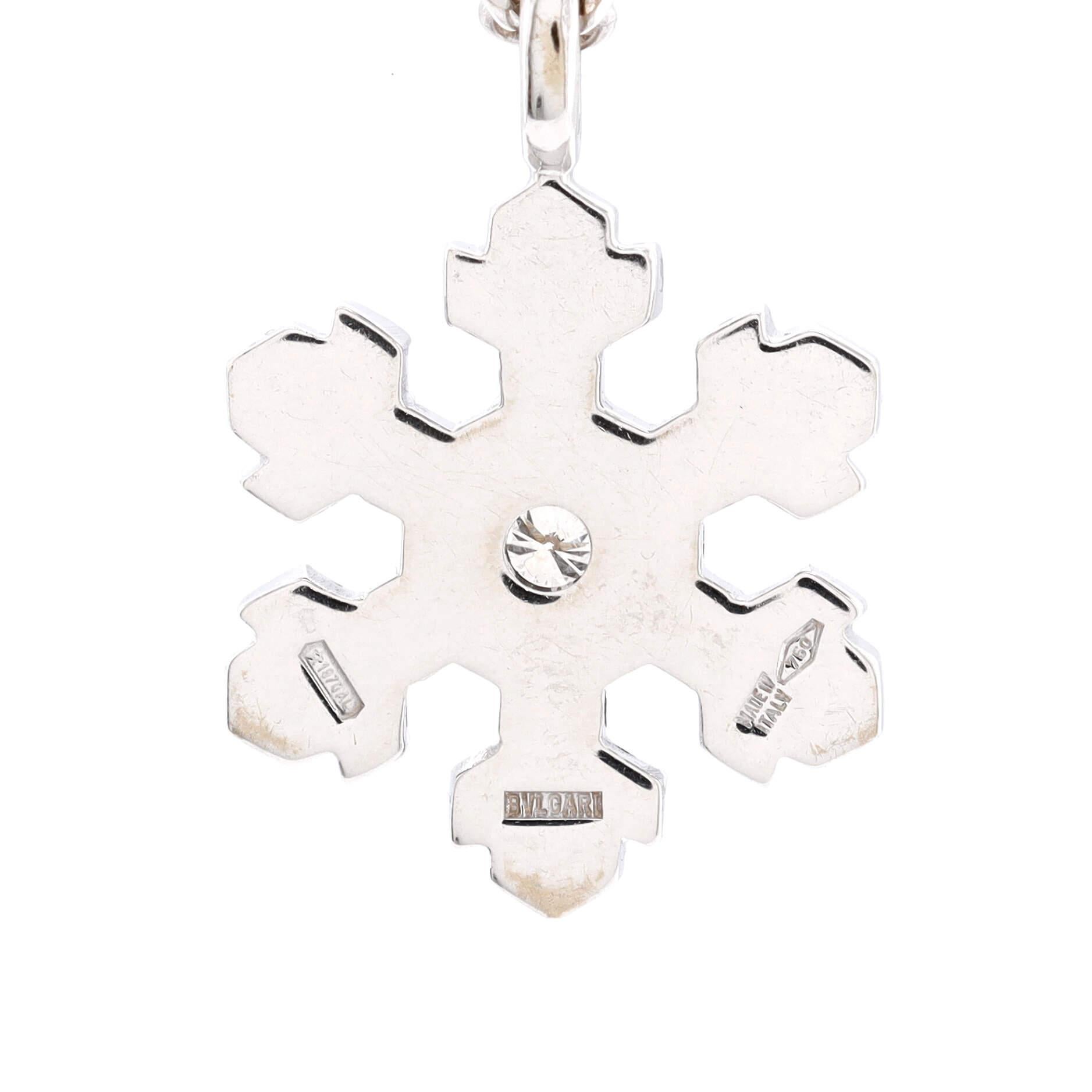 De las mujeres Bvlgari Collar Colgante Copo de Nieve Oro Blanco 18K y Diamantes