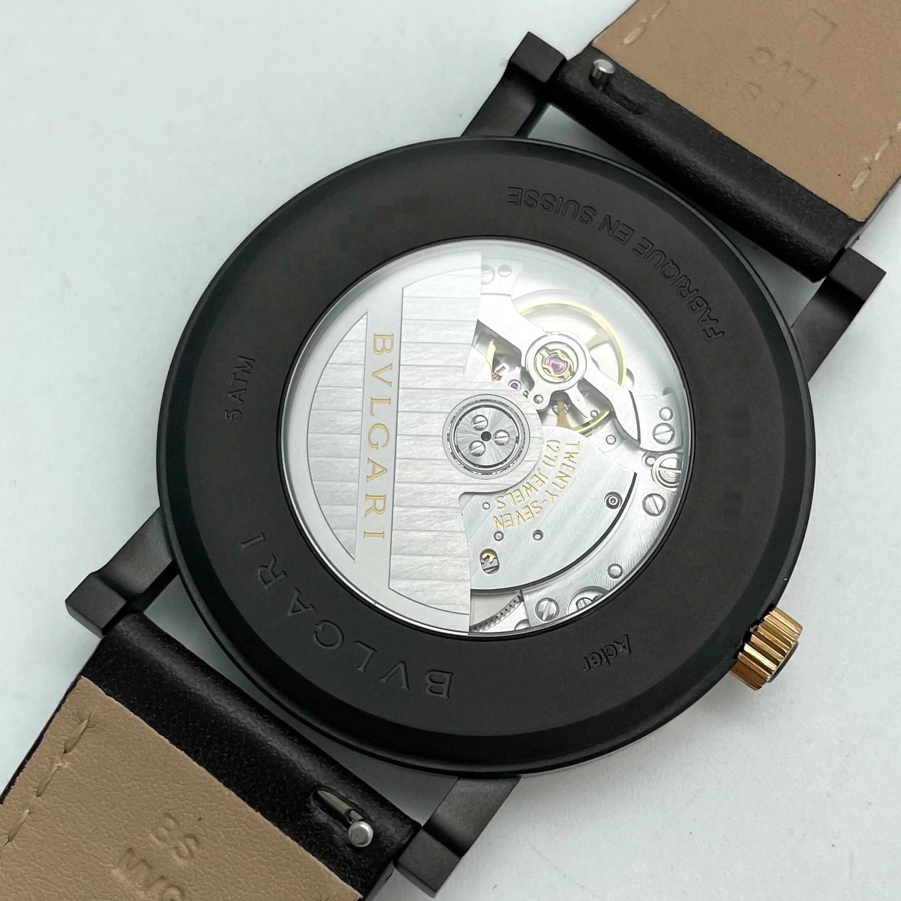 Bvlgari Solotempo 41mm Steel Bronze Black Dial Automatic Men Watch 102931 For Sale 3