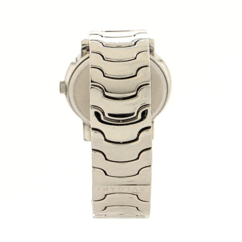 Bvlgari Solotempo Quartz Watch Stainless Steel 35 In Good Condition In New York, NY