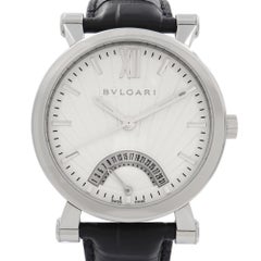 Bvlgari Sotirio Retrograde Steel White Dial Automatic Mens Watch SB42SDR