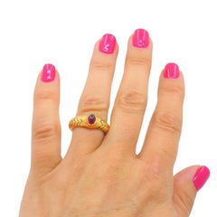 Bvlgari  Spiga 18K Gold Tourmaline Ring