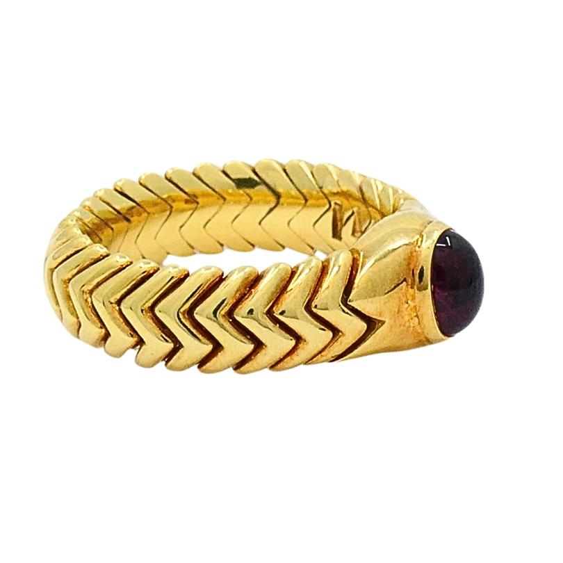 Donna Bvlgari  Anello Spiga con tormalina in oro 18 carati