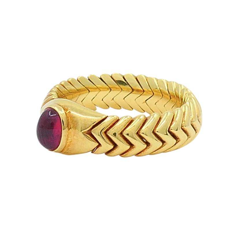Bvlgari  Anello Spiga con tormalina in oro 18 carati 1