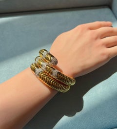 Diamond White and Yellow Gold Bracelet