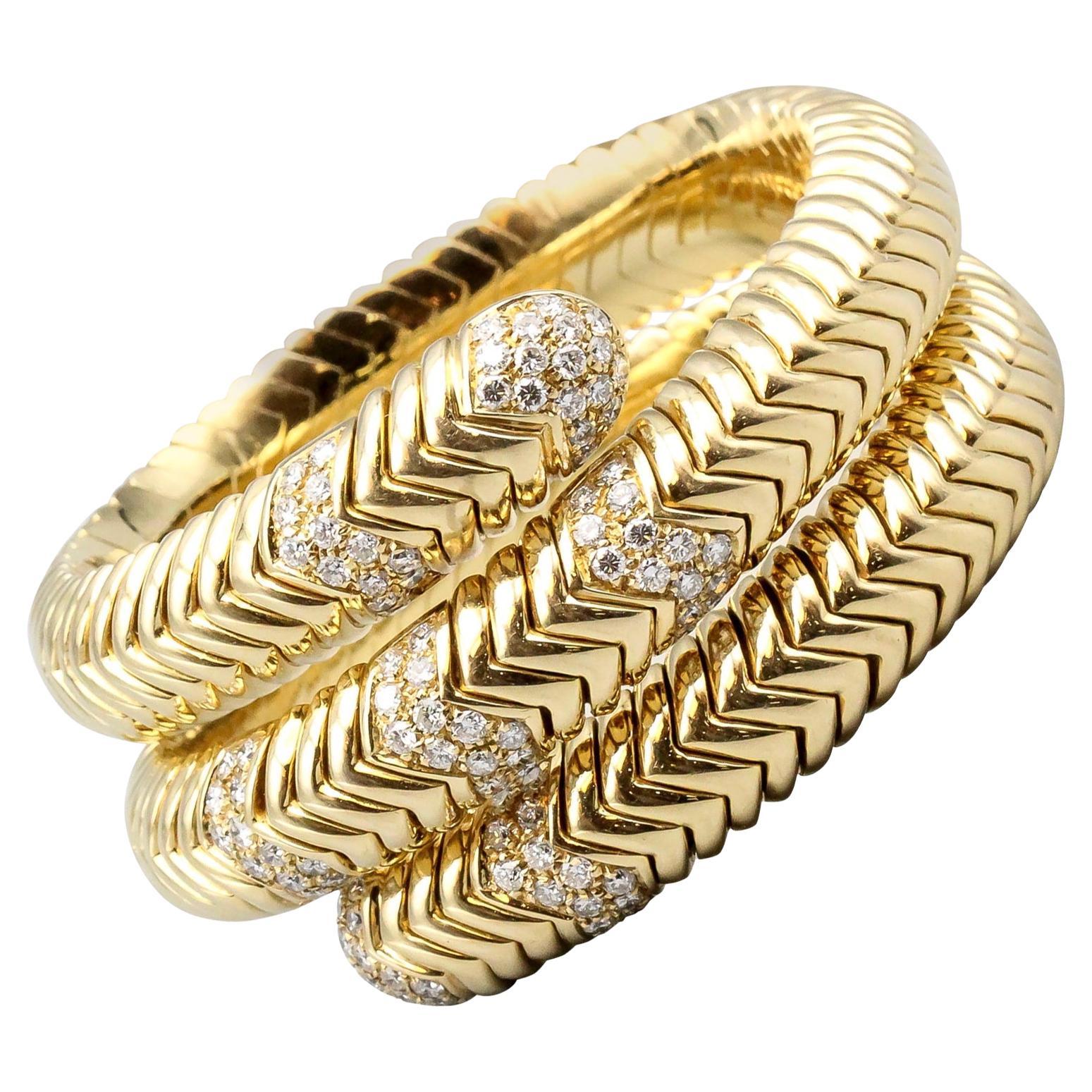 Diamond White and Yellow Gold Bracelet
