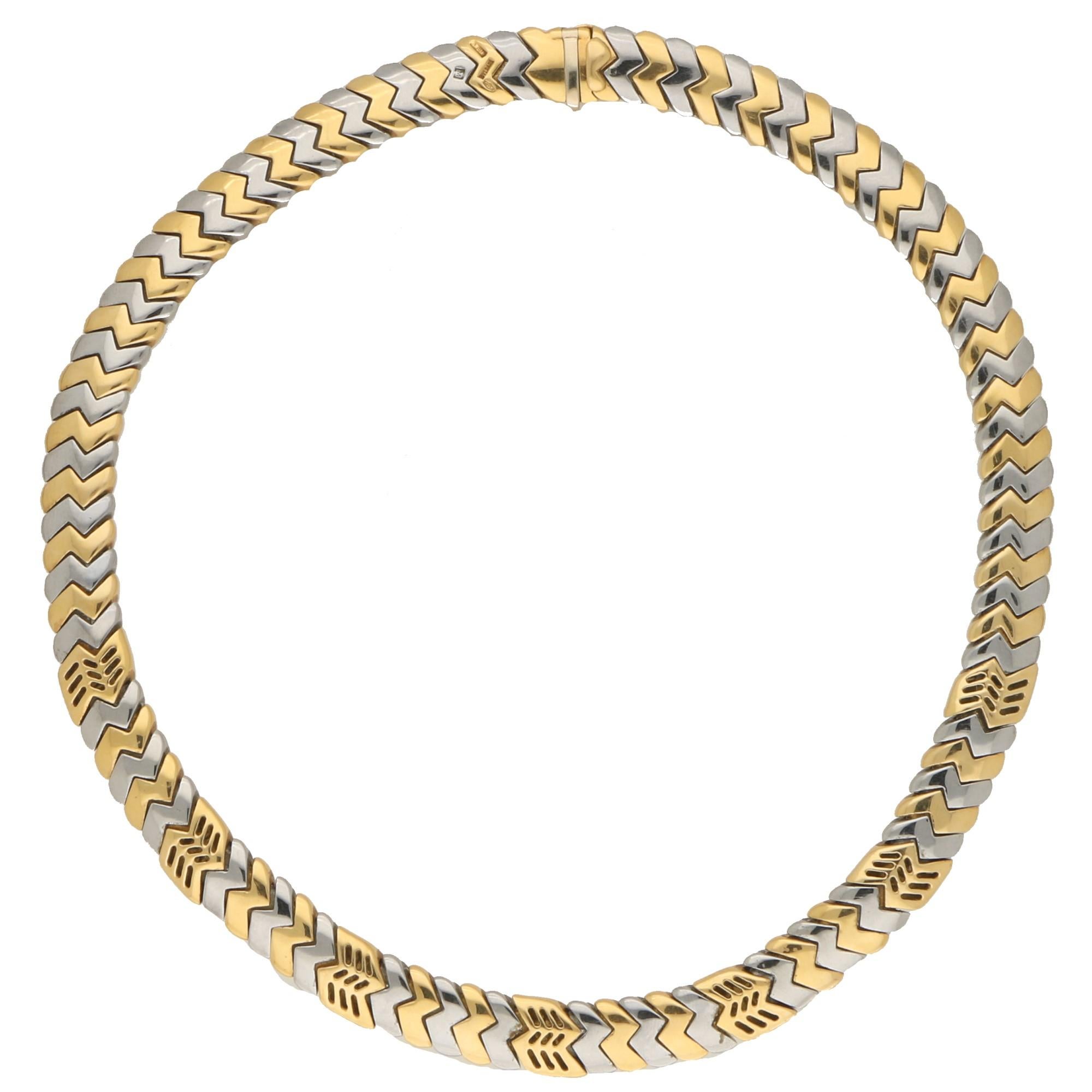 18ct white gold spiga chain