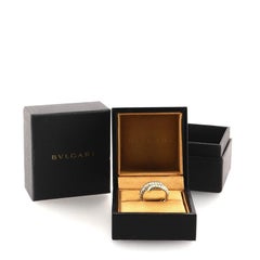 Bvlgari Spiga Single Wrap Ring 18k Yellow Gold and Stainless Steel