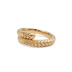 Bvlgari 'Spiga' Yellow Gold Flexible Wrap Bracelet
