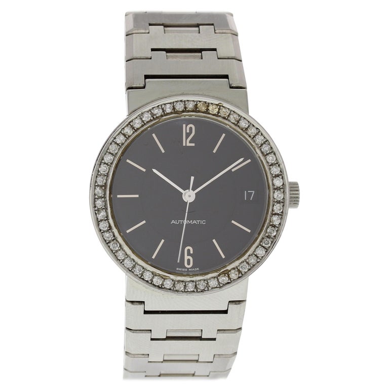 Bvlgari Stainless Steel BB 33 SS Automatic Diamond For Sale at 1stDibs