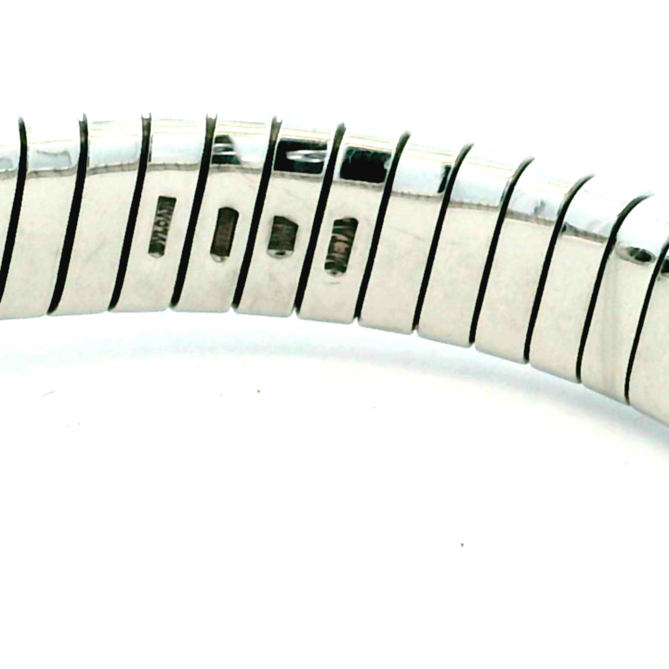 Bracciale tubogas Bvlgari in acciaio inossidabile con onice nera, italiano in vendita 2