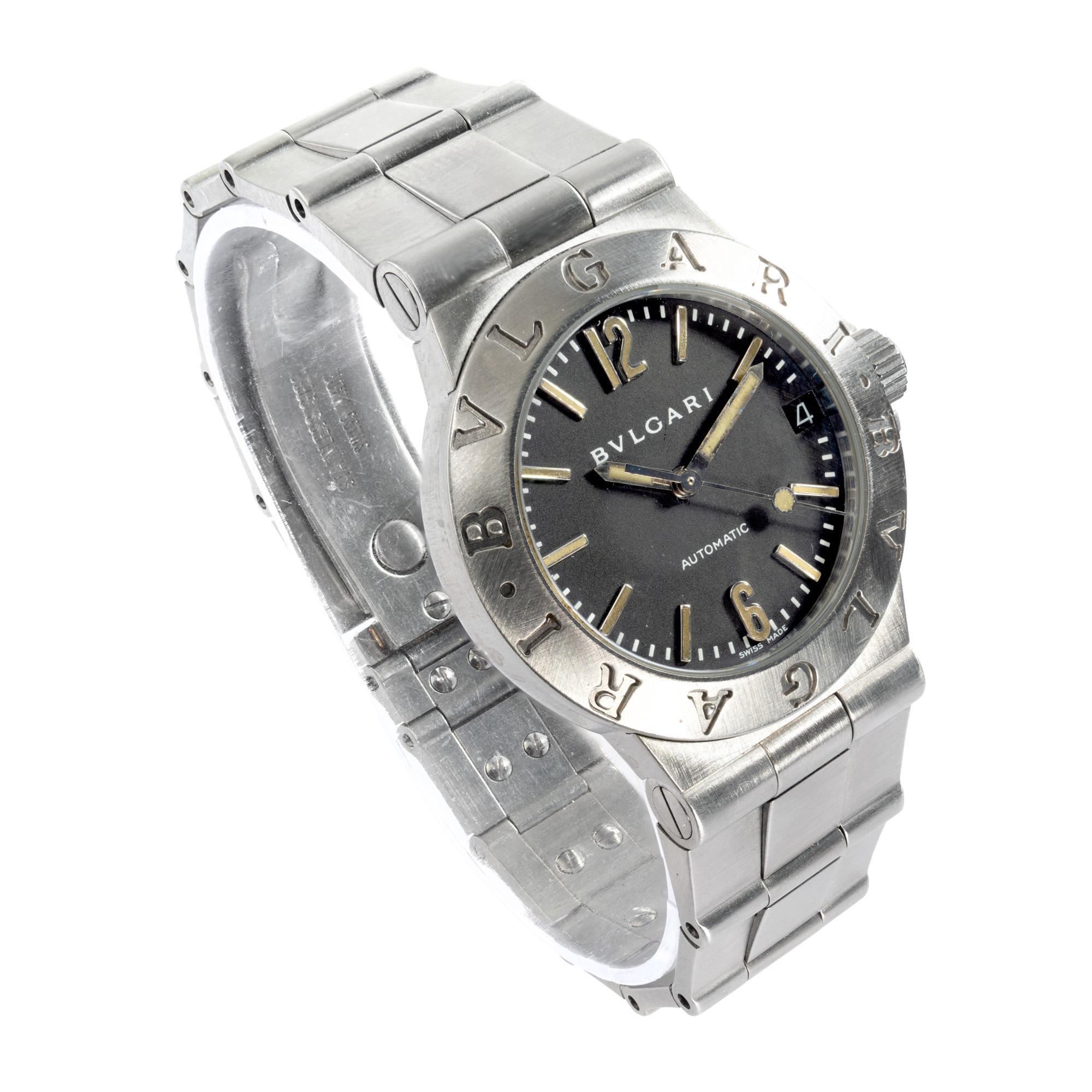 bvlgari stainless steel watch