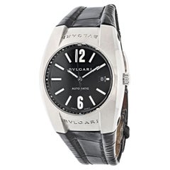 Bvlgari Stainless Steel Ergon Automatic Black Dial 35 S Mens Watch