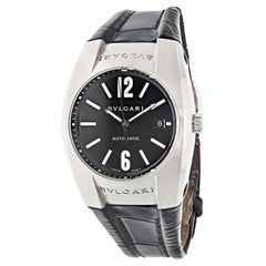 Bvlgari Montre pour homme Ergon 35 S en acier inoxydable avec cadran automatique noir