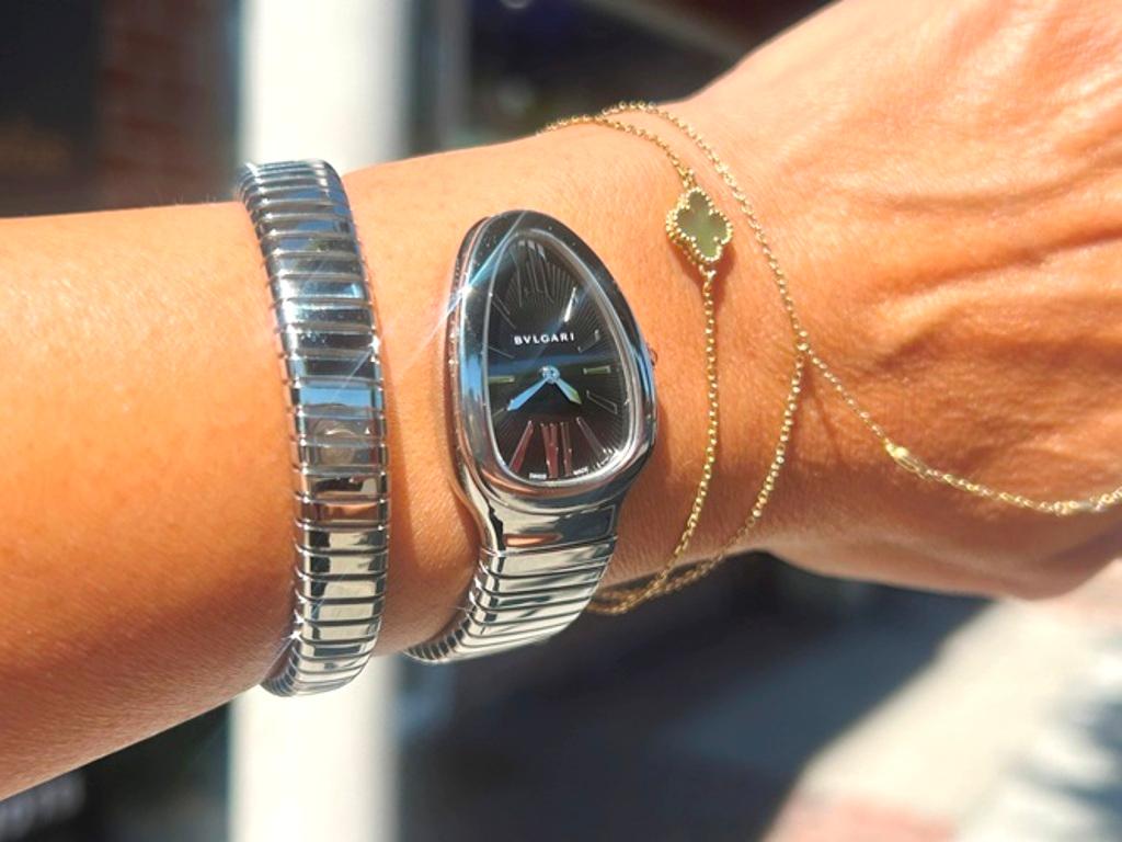Women's Bvlgari Stainless Steel Serpenti Tubogas Watch PO31338