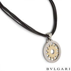 Bvlgari Steel and Yellow Gold Tondo Sun Pendant