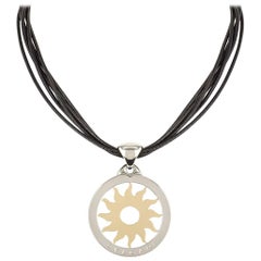 Bvlgari Steel and Yellow Gold Tondo Sun Pendant