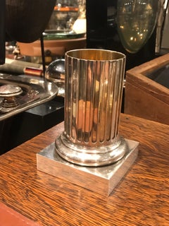 Bvlgari Sterling Silver Column Vase