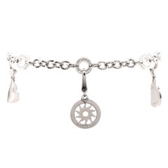 Bvlgari Sun 3 Charm Bracelet 18k White Gold with Onyx
