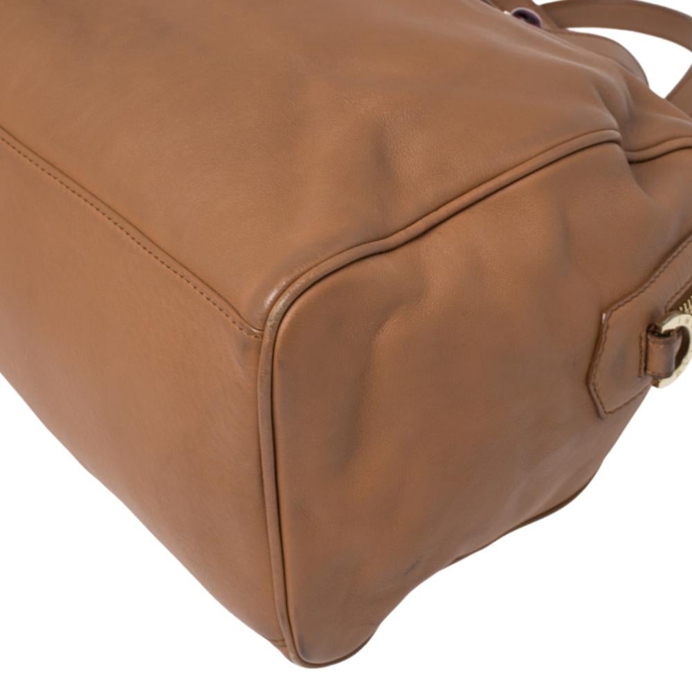 Bvlgari Tan Leather Casa Fondata Satchel 1