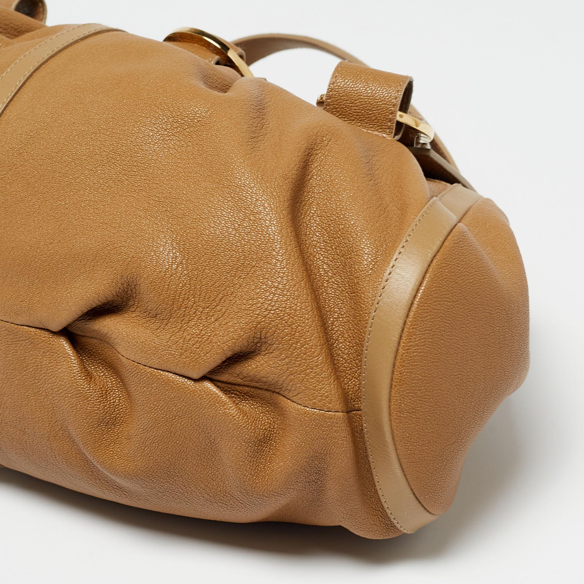 Bvlgari Tan Leather Chandra Shoulder Bag 3