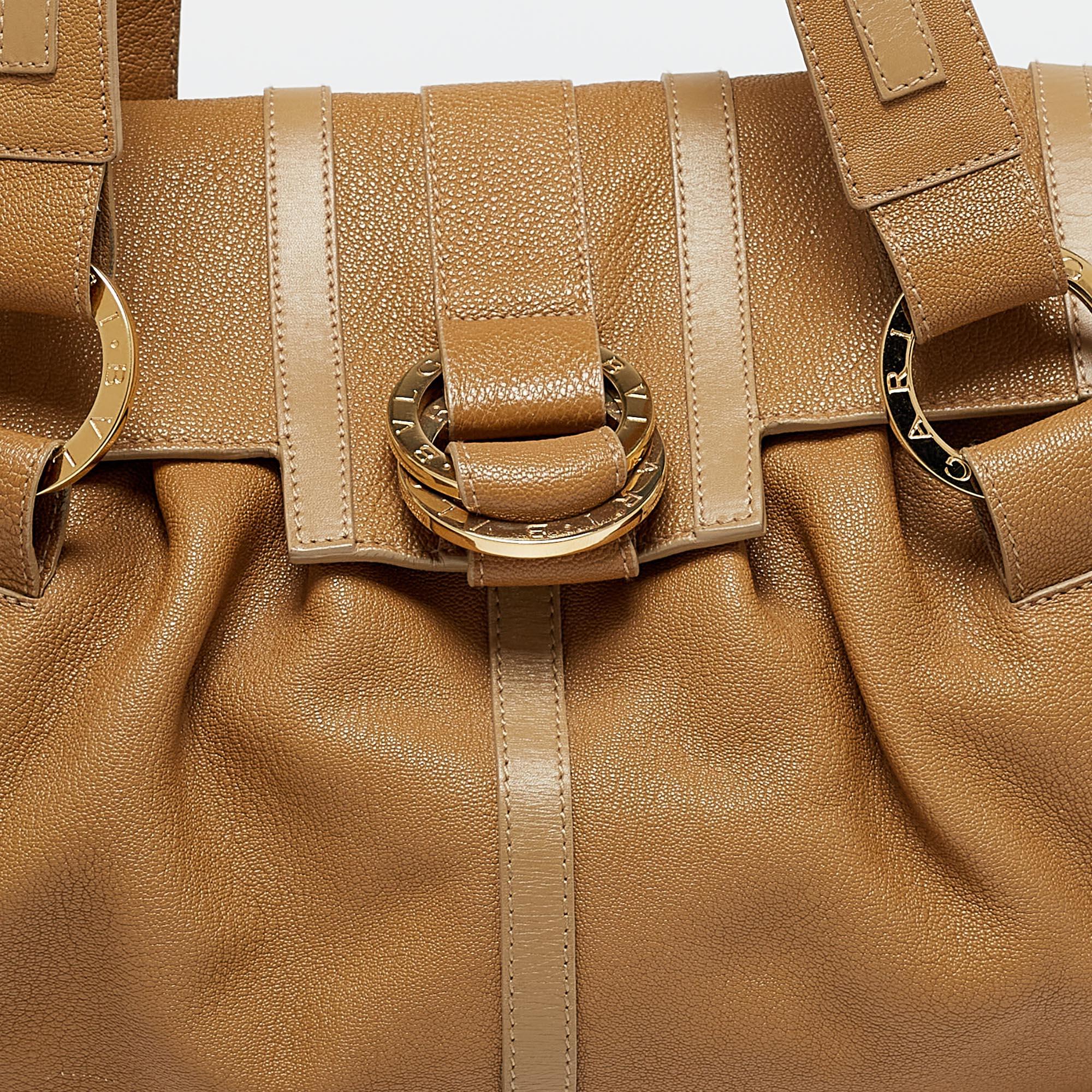 Bvlgari Tan Leather Chandra Shoulder Bag 4