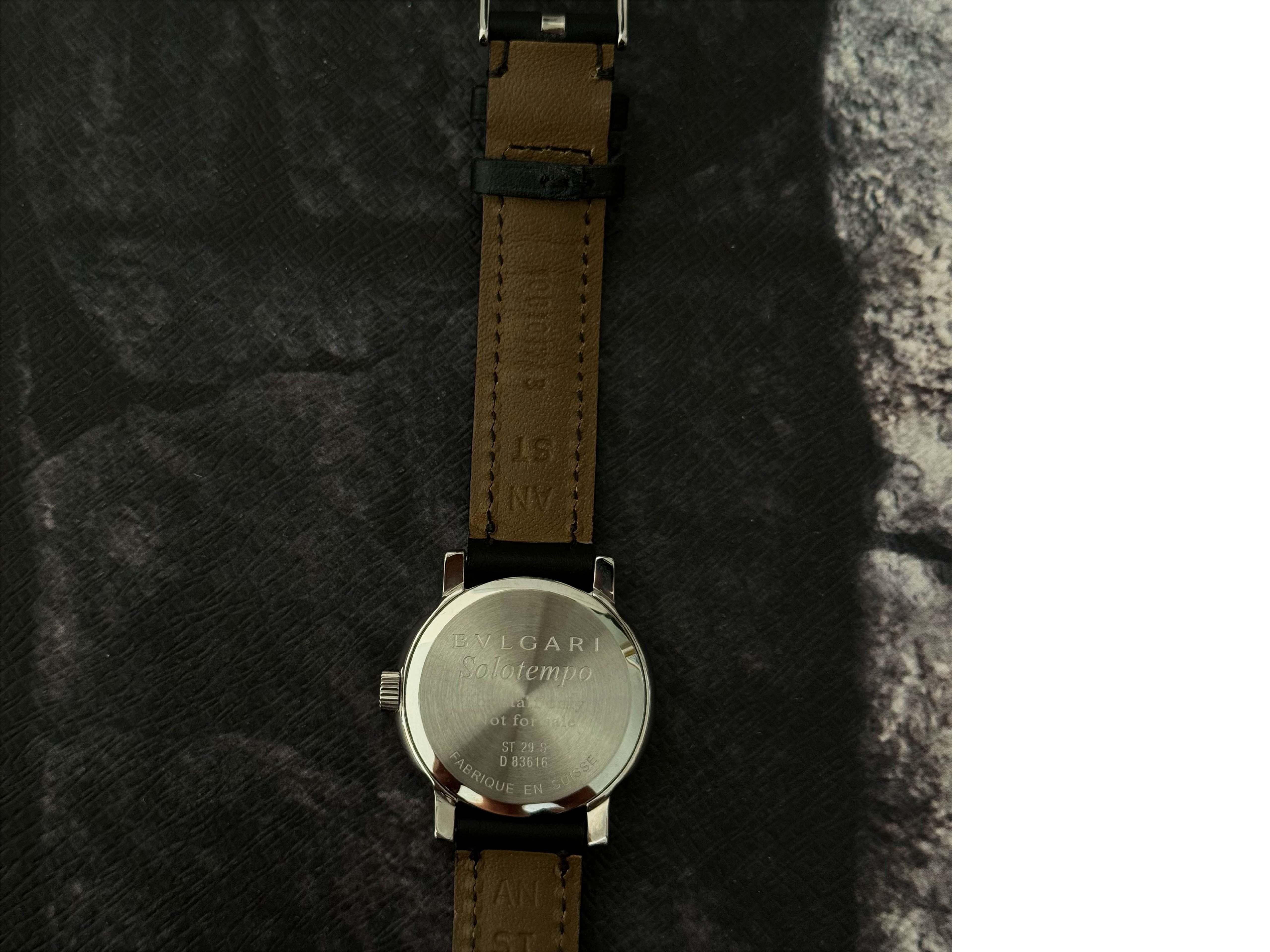 Women's or Men's BVLGARI Team Watch Leather Strap 28mm For Sale