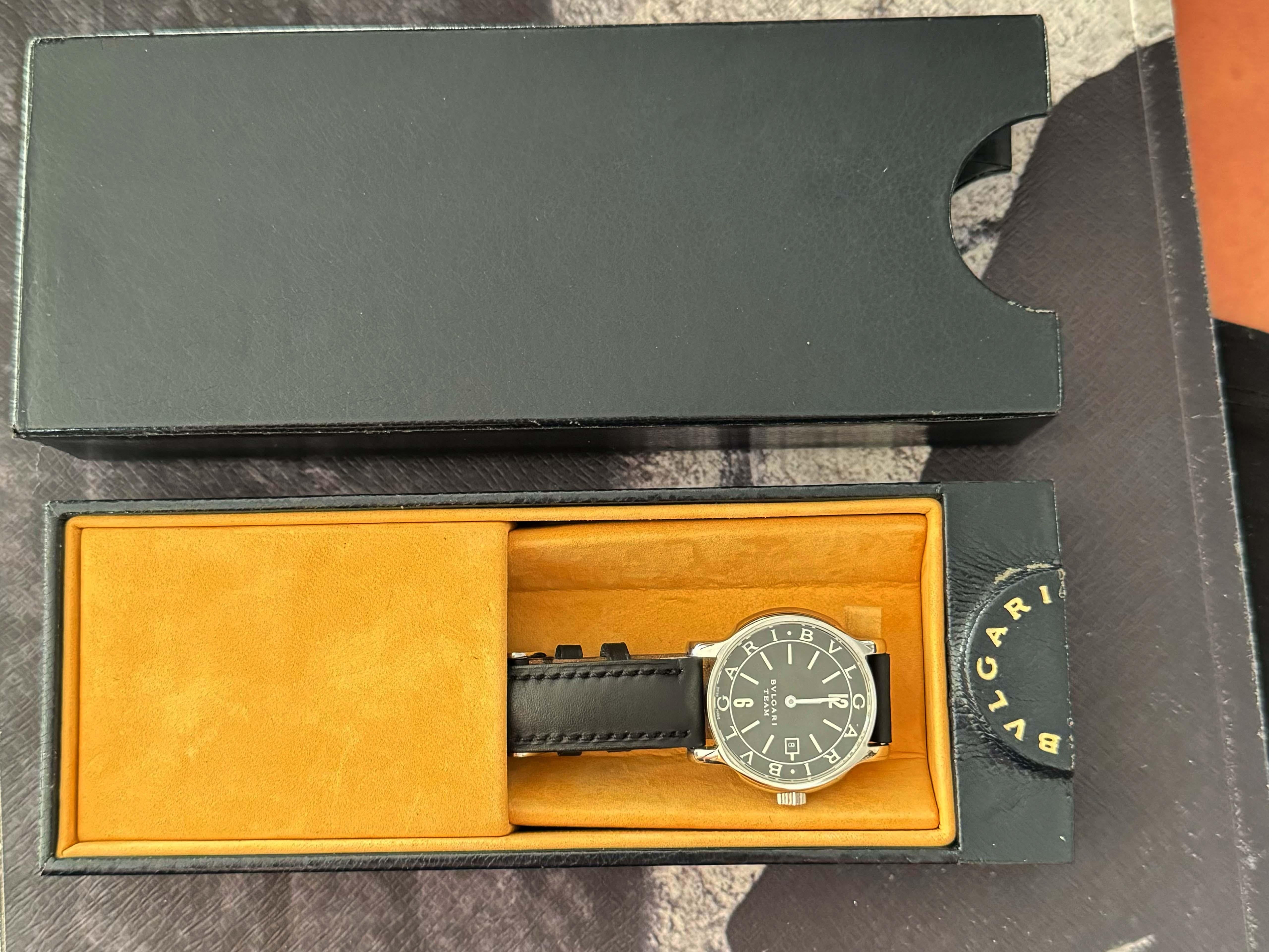 BVLGARI Team Watch Leather Strap 28mm For Sale 3