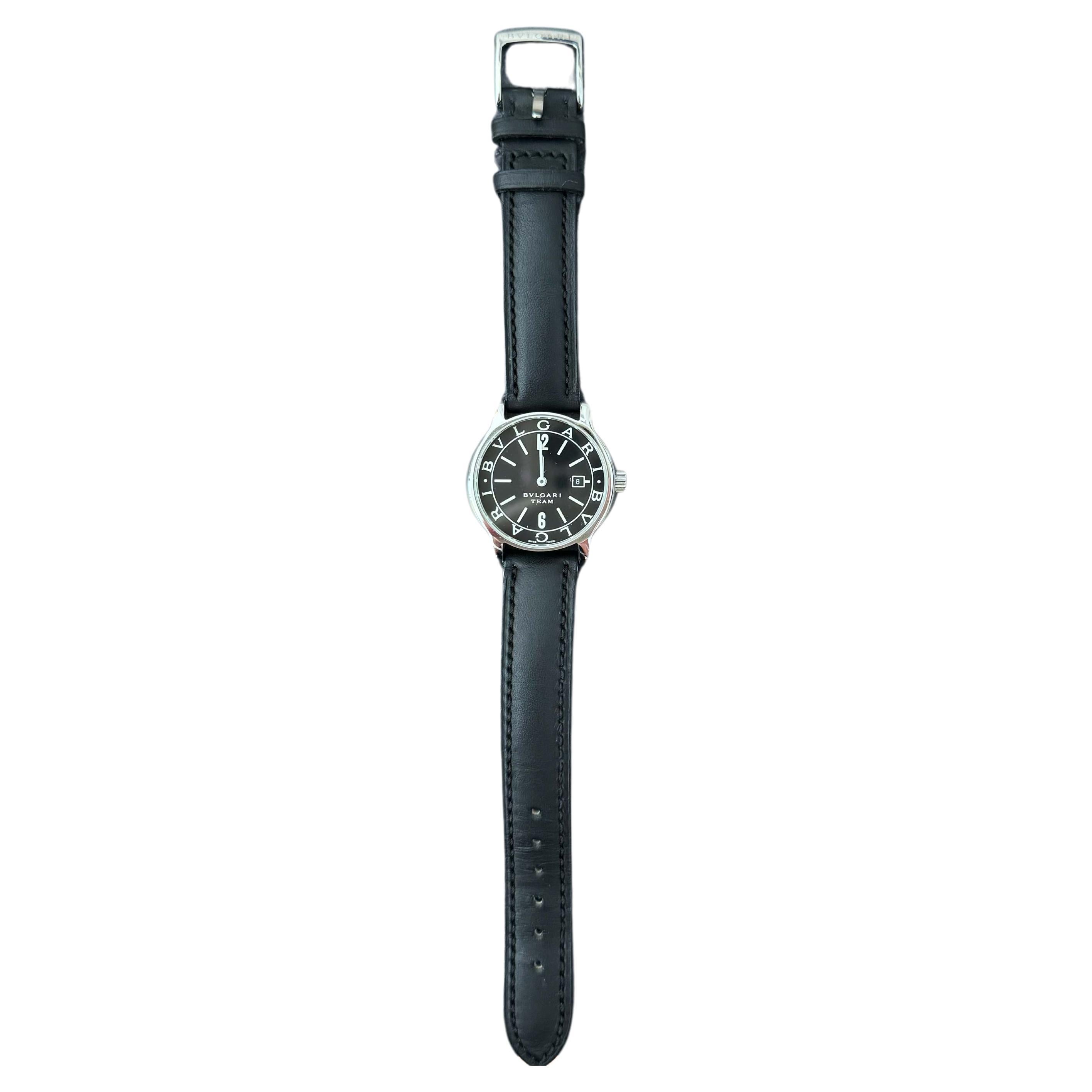 BVLGARI Team Watch Leather Strap 28mm For Sale
