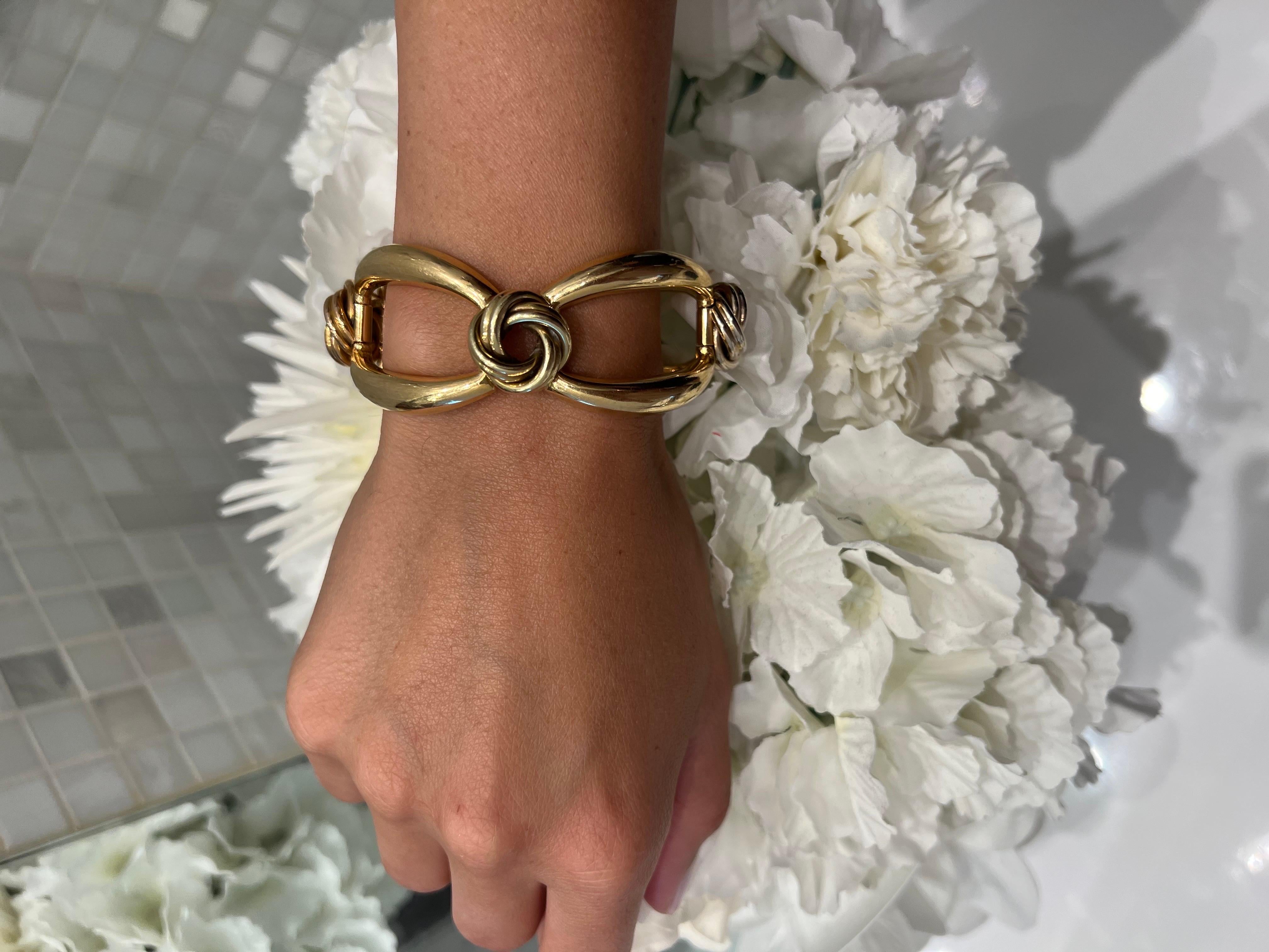 Bvlgari Three Color Gold Bracelet In Good Condition In New York, NY