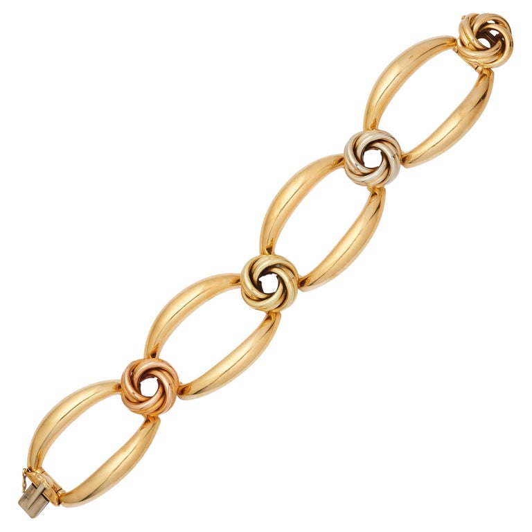 Bvlgari Three Color Gold Bracelet For Sale at 1stDibs