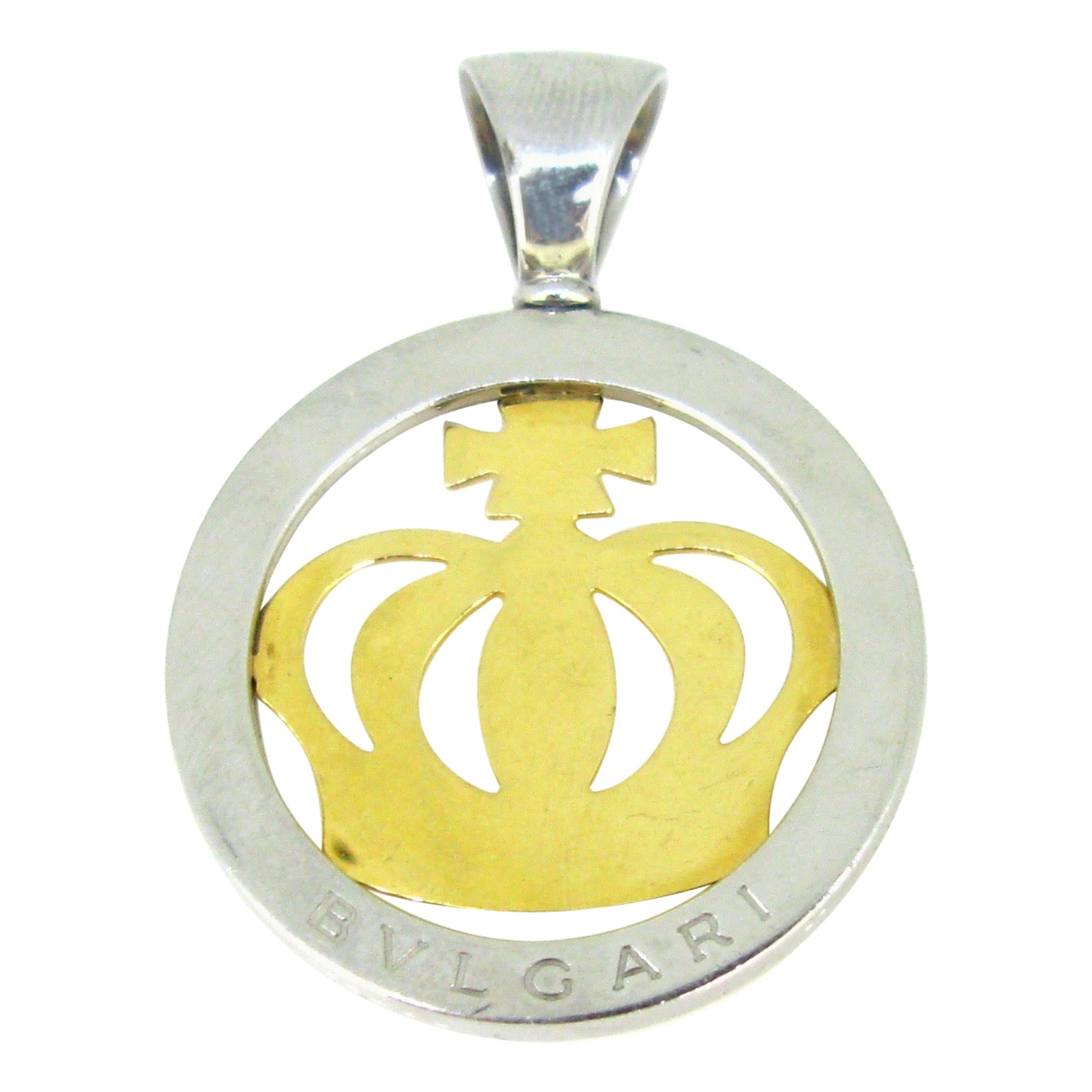 Bvlgari Tondo Crown Yellow Gold Steel Pendant