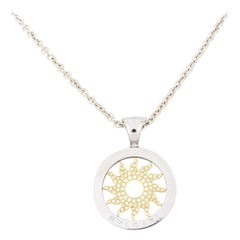 Bvlgari Tondo Diamond Steel and Gold Necklace