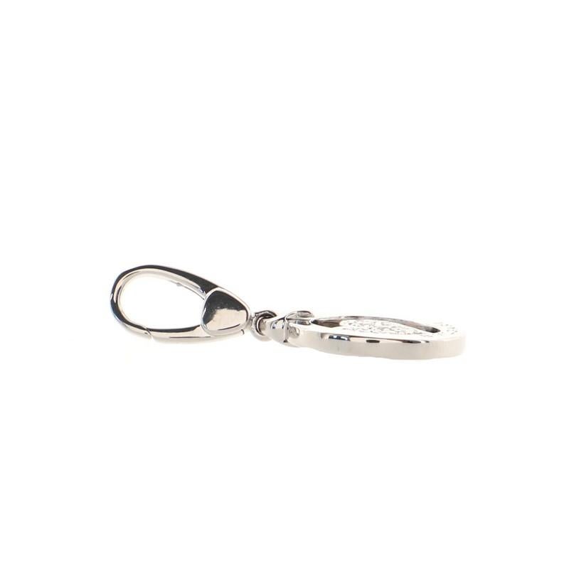 Bvlgari Tondo Heart Pendant Pendant & Charms 18K White Gold and Diamonds In Good Condition In New York, NY