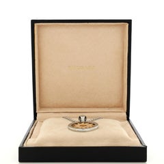 Bvlgari Tondo Sun Pendant Necklace 18K Yellow Gold and Stainless Steel wi