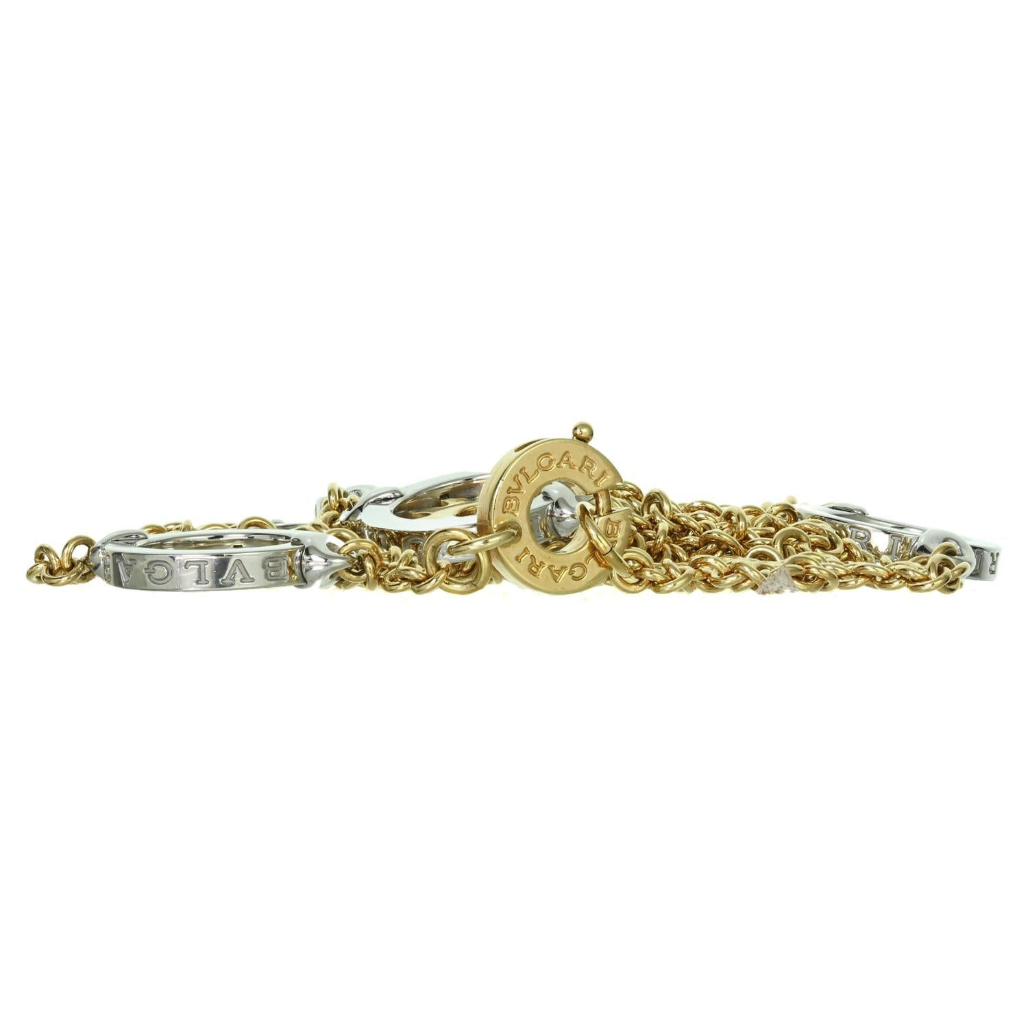 Bvlgari Tondo Sun Yellow Gold Steel Long Sautoir Necklace Box 1