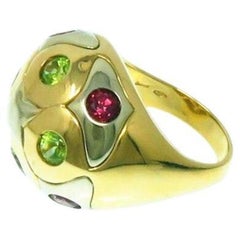 Bvlgari Turmalin 18K Gelbgold Ring