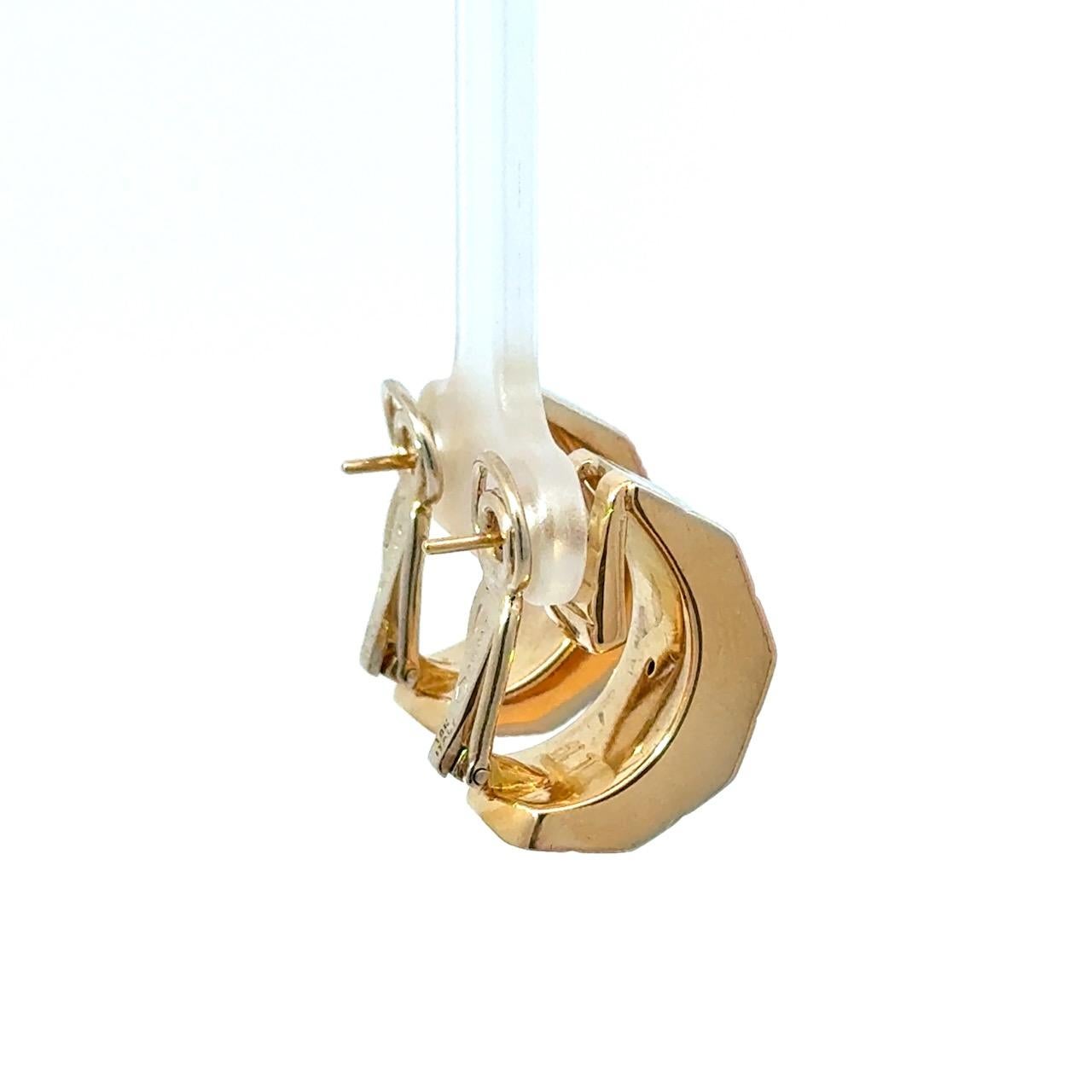 BVLGARI Tricolor 18K Gold Huggie Earrings with Box Retired en venta 8