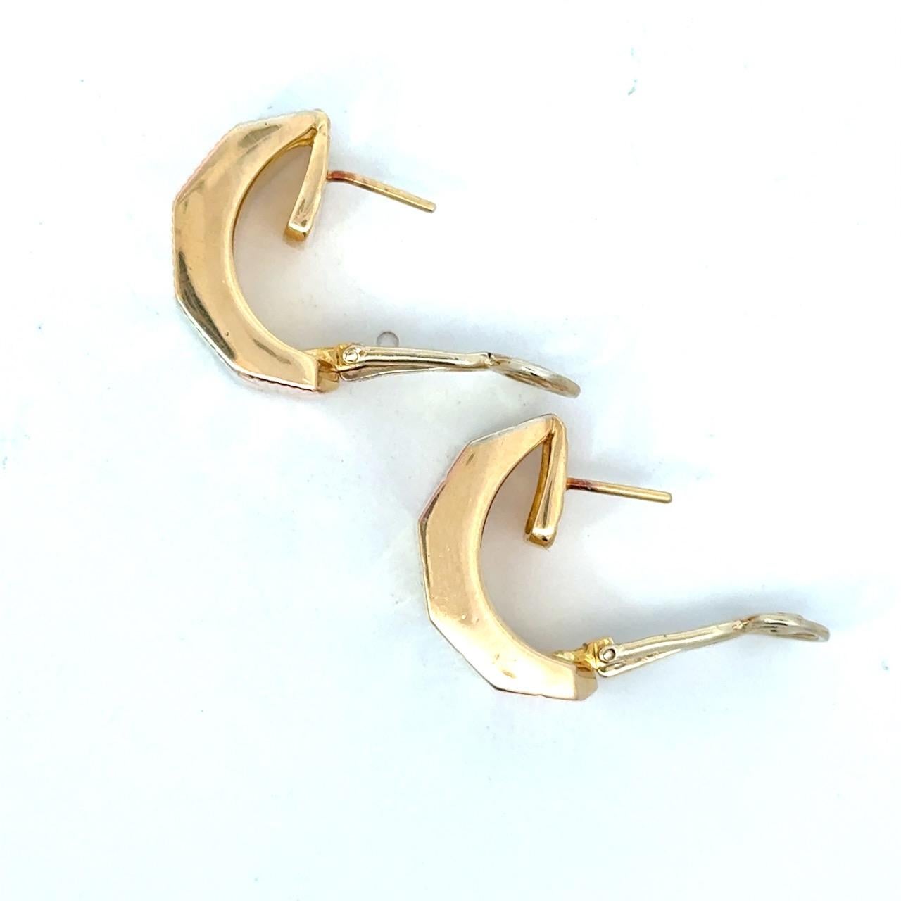 BVLGARI Tricolor 18K Gold Huggie Earrings with Box Retired en venta 10