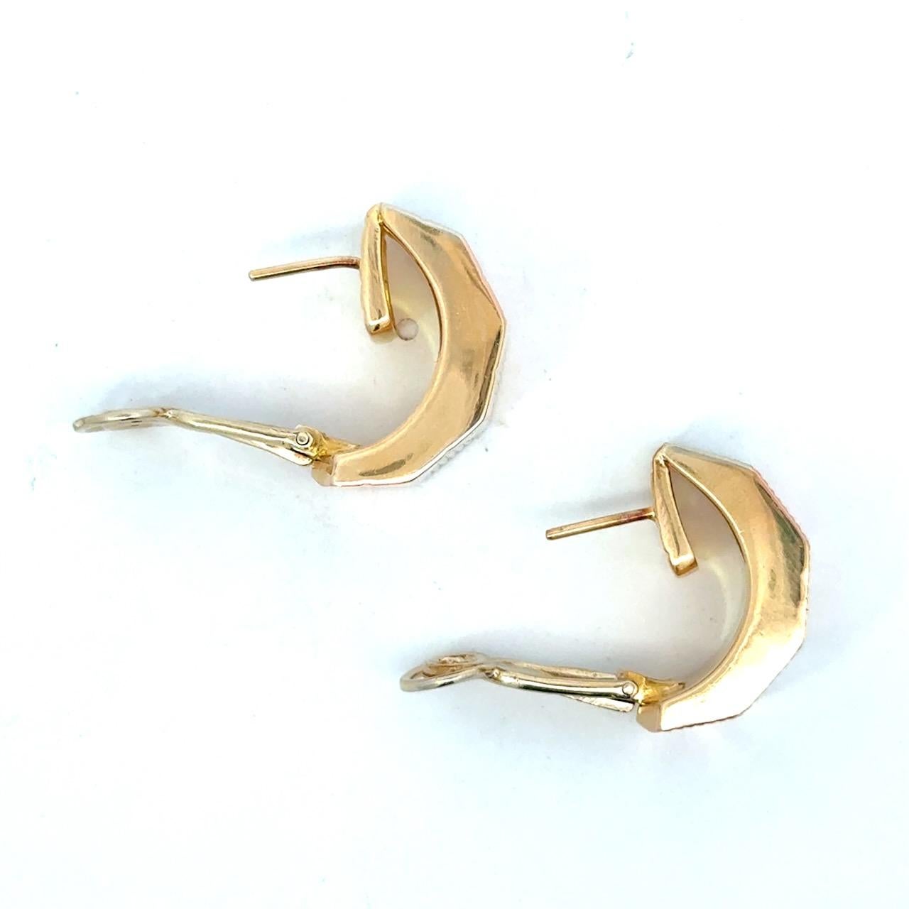 BVLGARI Tricolor 18K Gold Huggie Earrings with Box Retired en venta 11