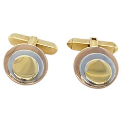 Bvlgari, Tricolor Gold Cirlcle Cufflinks